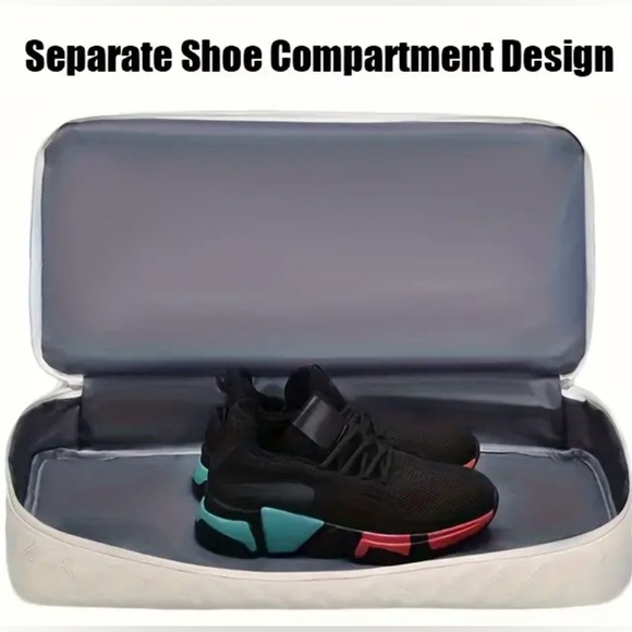 New Oversized Duffel Bag - Stylish & Durable with Shoe Compartment (11”x19”) - Picture 4 of 4